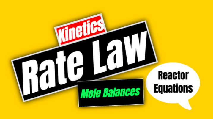 Rates, Rate Law and Order, Concentration/Flow/Molar Profiles, Mole Balances, Types of Reactors and Design Equations